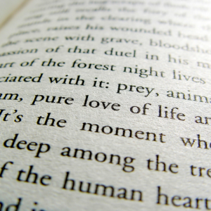 Close-up view of the words on a page of a book, illustrating that it's never too late to take your life back from OCD.